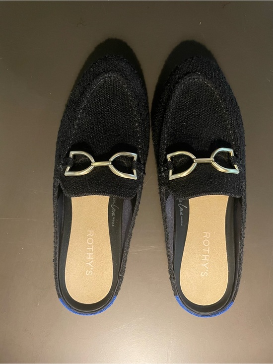 Rothy's Shoes - Rothy's Black Women's Loafer Mule with Gold Bit